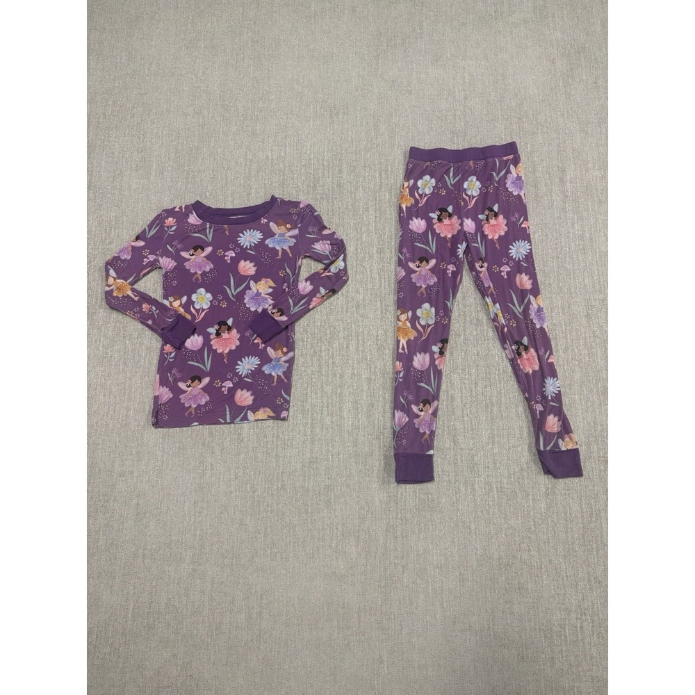 Little Sleepies Garden Fairies Bamboo Pajamas 2 Piece Long Sleeve & Pant Size 4T